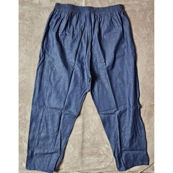 Elastic Waist Denim Pants 2XL Miss Fit 100% Cotton Made In Pakistan Blue - Picture 7 of 9